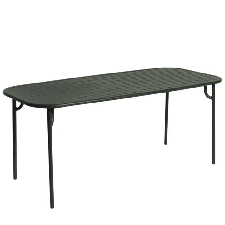 La table Week-End de Petite Friture , 180 x 85 cm / vert verre