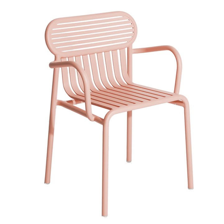 La chaise Week-End Bridge Outdoor de Petite Friture , blush