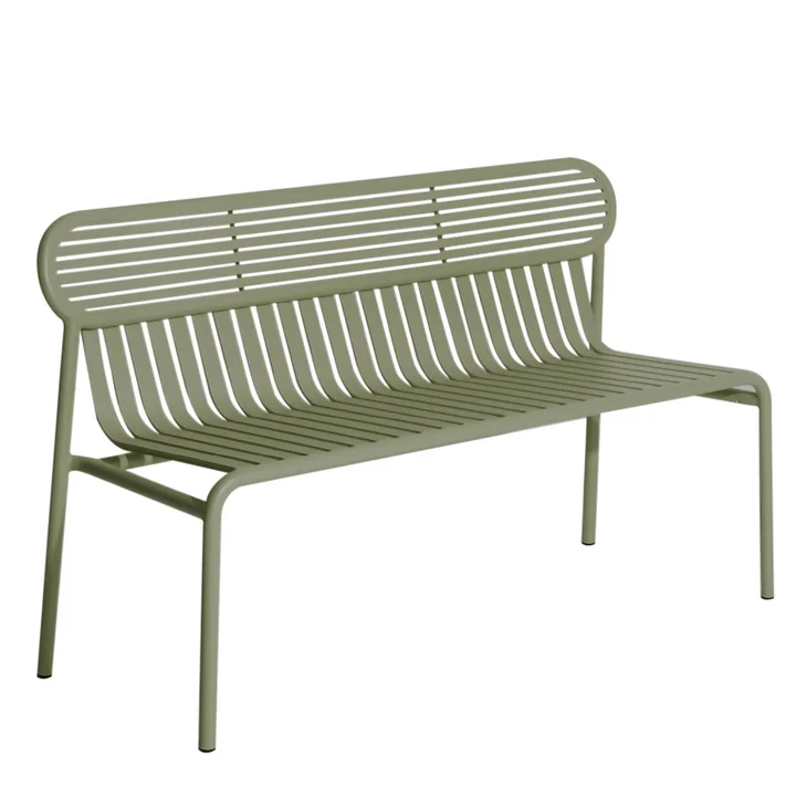 Le banc Week-End Outdoor de Petite Friture vert jade