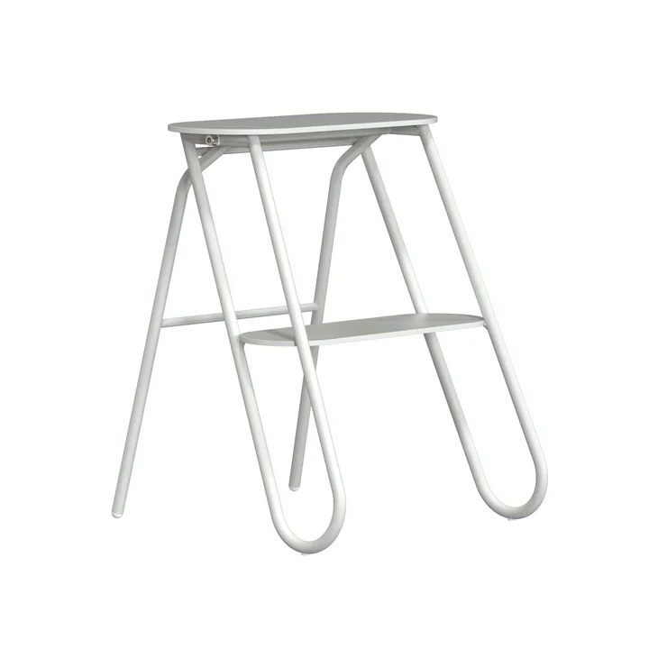Le tabouret marchepied pliant Bukto de Frost , petit, H 46 cm, blanc