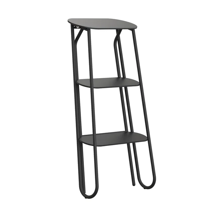 Le tabouret marcheur Bukto pliable grand de Frost , plié.