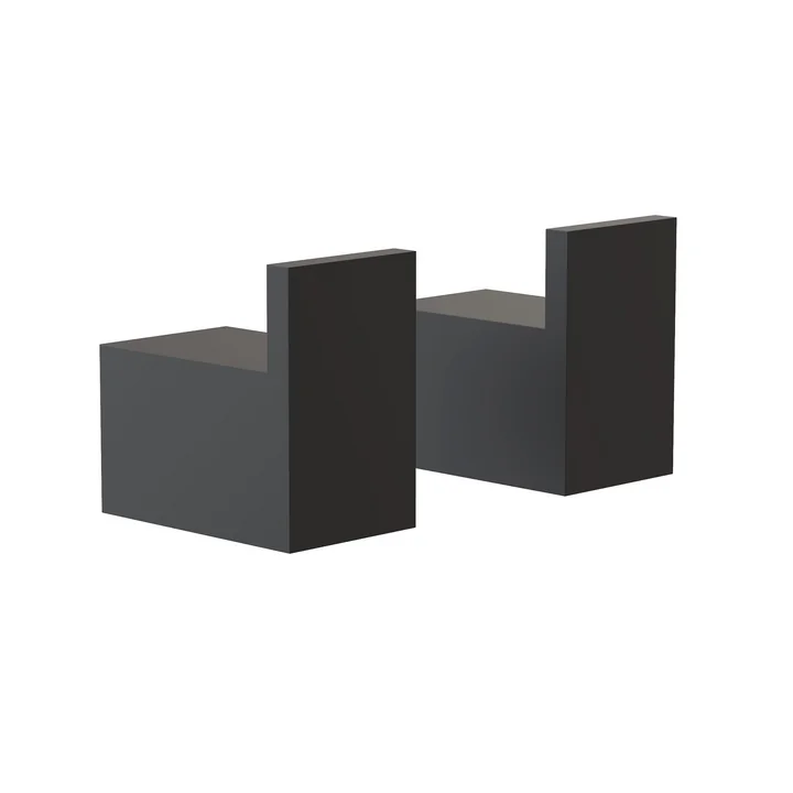 Le Quadra Crochets muraux 8L de Frost , noir (set de 2)