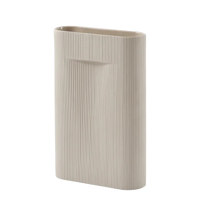 Ridge Vase H 48,5 cm de Muuto en beige