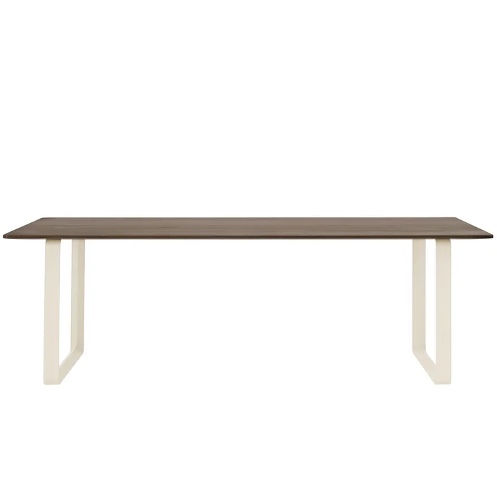 70/70 Table de salle à manger, 225 x 90 cm, chêne fumé / sable de Muuto