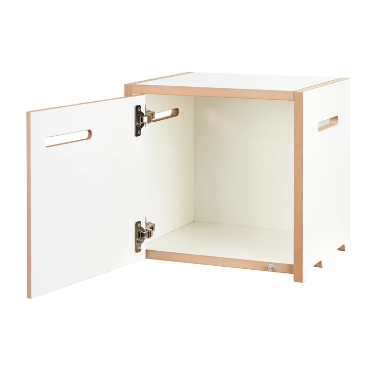 halbstark Système d'étagères module de base avec porte gauche de Tojo en blanc