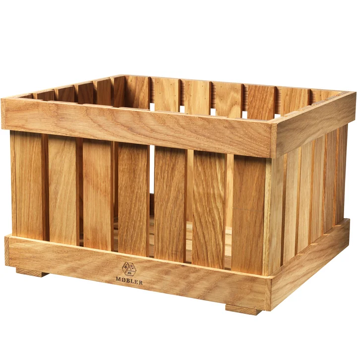 X1 Apple Box Caisse à fruits Xlarge de FDB Møbler en chêne naturel