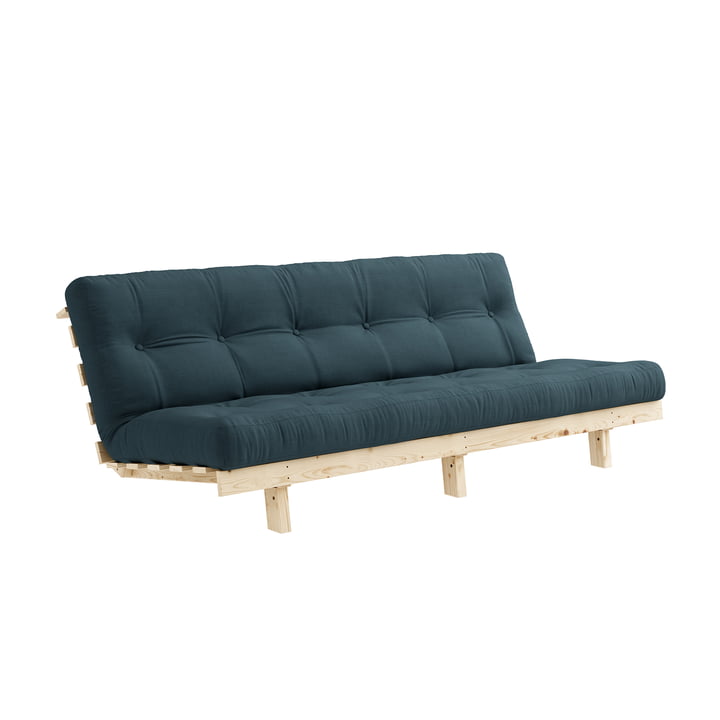 Lean Canapé-lit de Karup Design en pin naturel / bleu pétrole