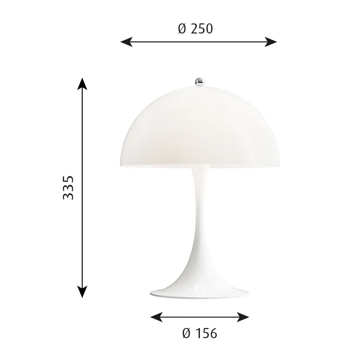 Panthella Mini Lampe de table LED de Louis Poulsen