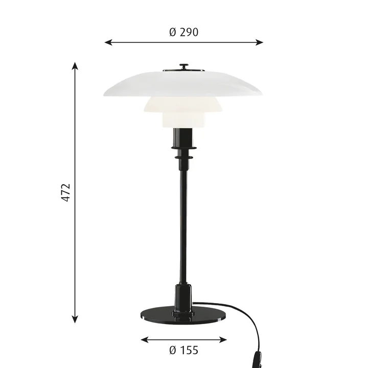 PH 3/2 - Lampe de table de Louis Poulsen
