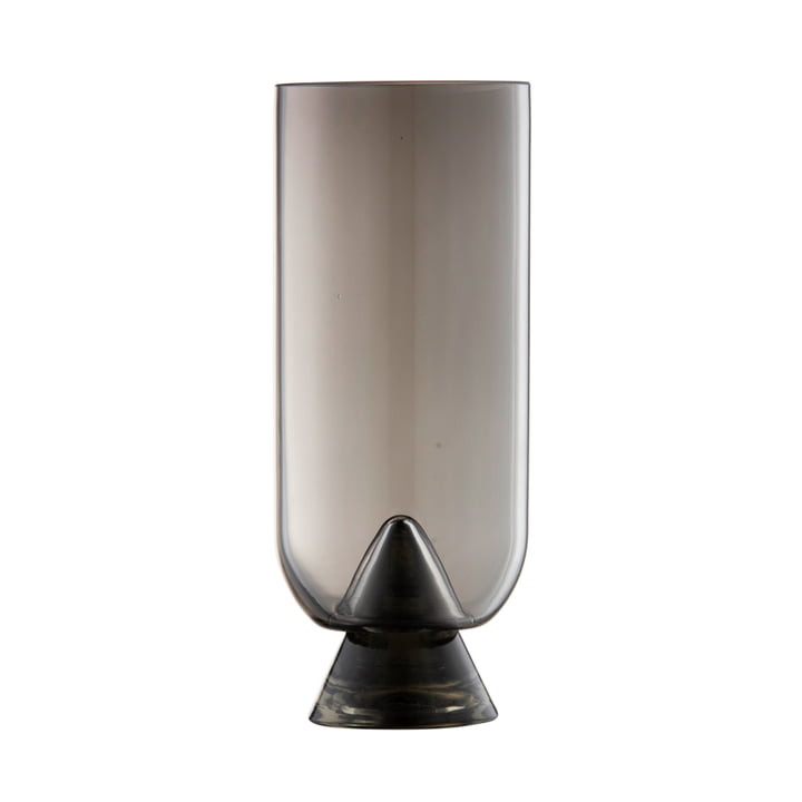 Le vase Glacies de AYTM , Ø 10,6 x H 23,5 cm, noir