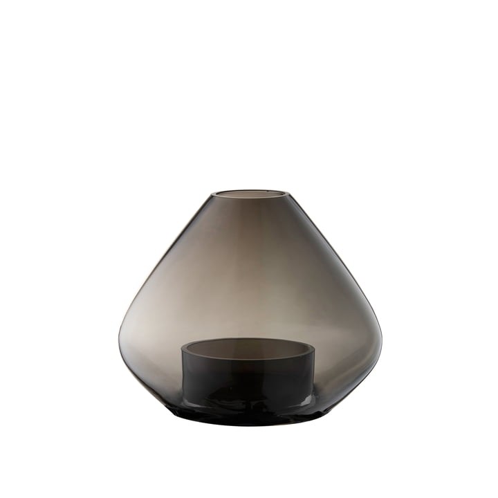 La lampe et le vase Uno Wind de AYTM , Ø 14,5 x H 11,5 cm, noir