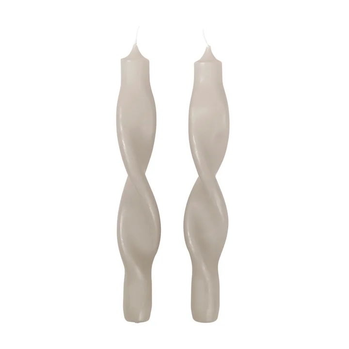 Les bougies Twist de Broste Copenhagen , rainy day (set de 2)