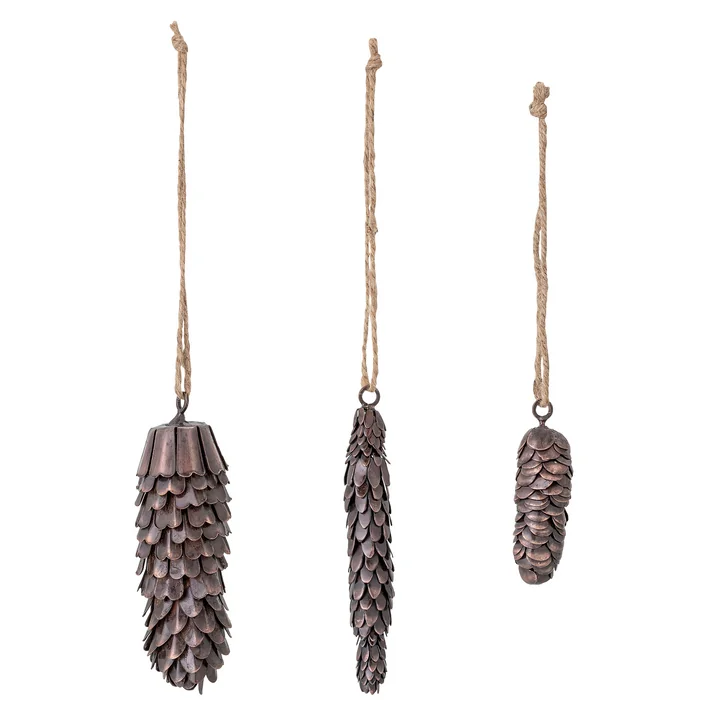 Mildrid Ornament (set de 3) de Bloomingville en brun
