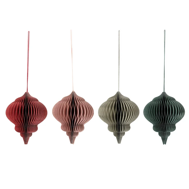 Milay Décoration de Noël Ø 14 cm (lot de 4) de Bloomingville en multicolore