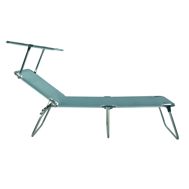 Fiam - Chaise longue à trois pieds Amigo 40+ Sun avec parasol, aqua