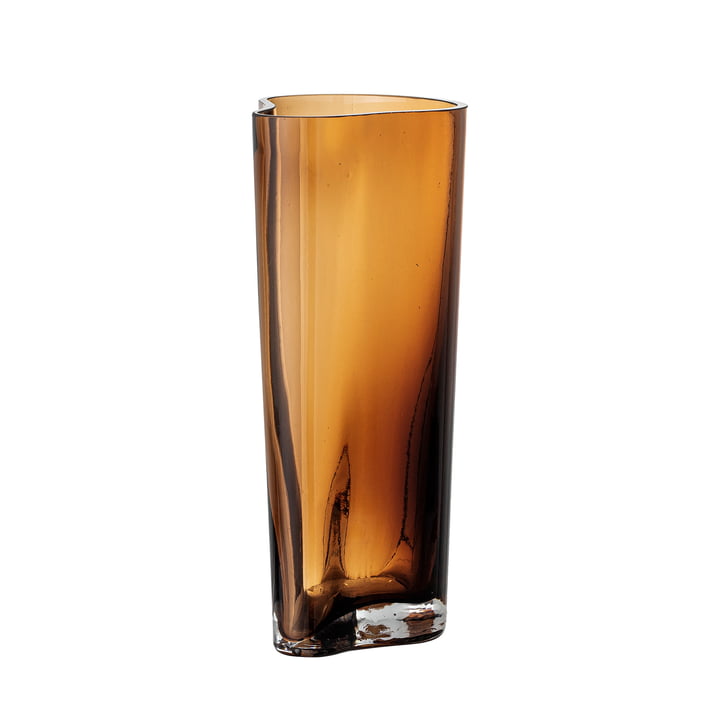 Benia Vase en verre, h 20 cm de Bloomingville en brun