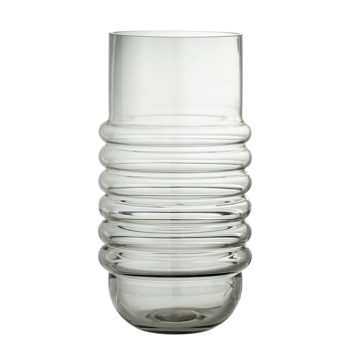 Belma Vase en verre H 30 cm de Bloomingville en couleur gris