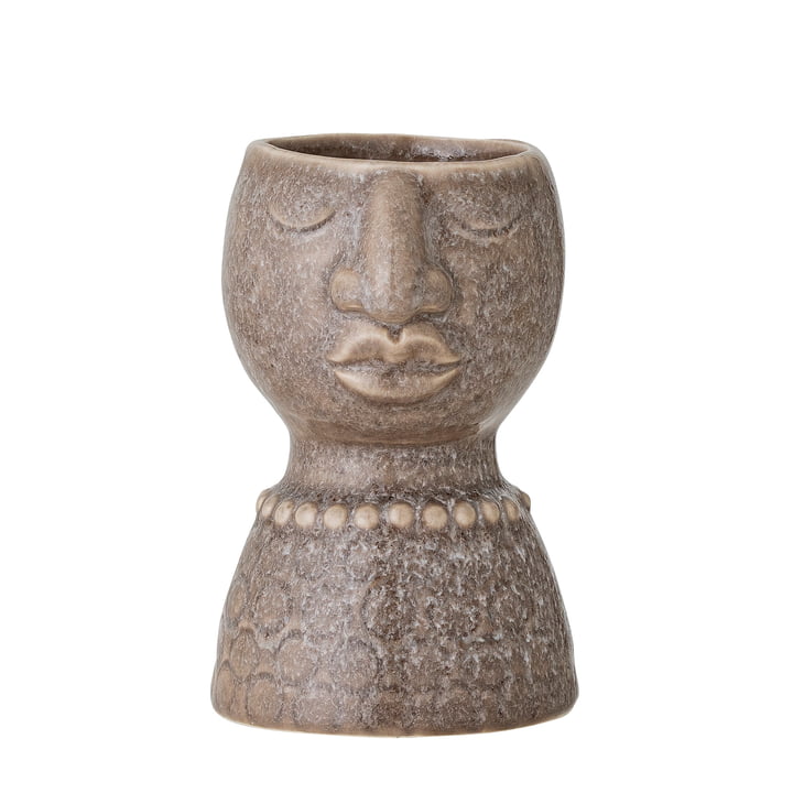 Magdi Vase, h 14 cm de Bloomingville en gris-brun