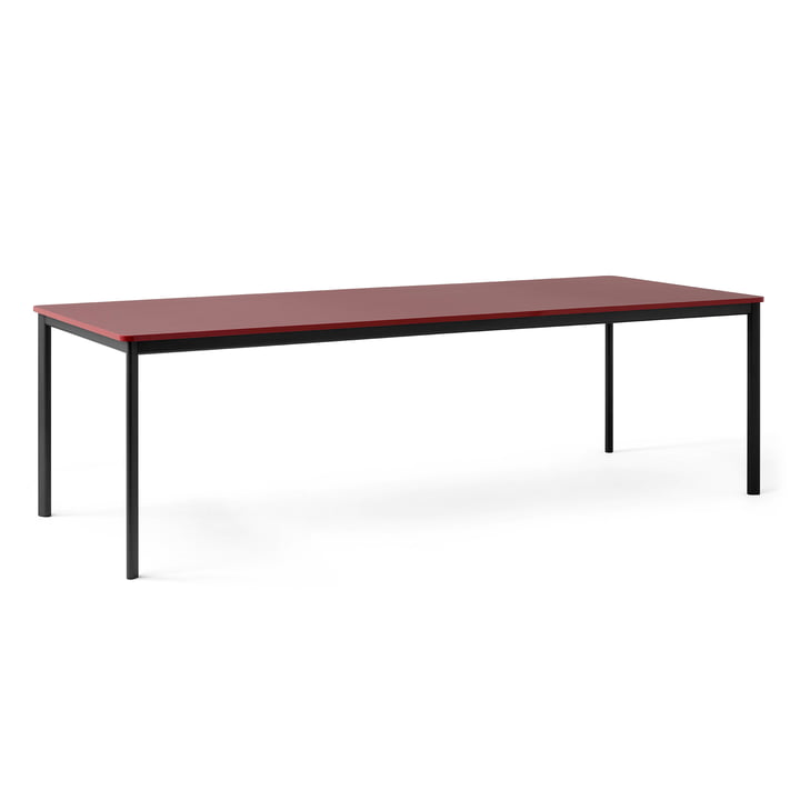 Drip Table de salle à manger HW60, 250 x 100 cm, Burgundy Forbo Linoléum (4154) de & Tradition