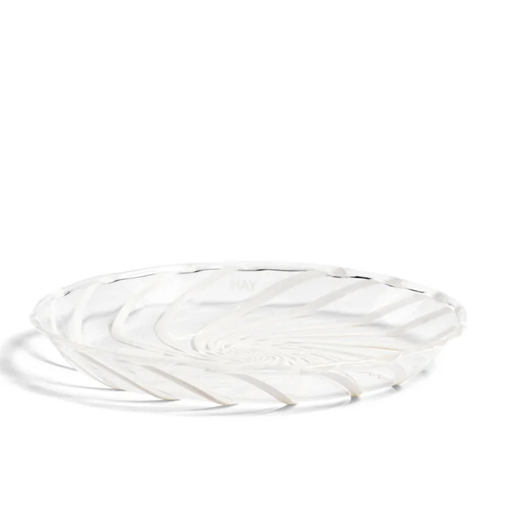 Spin Bol Ø 11 x H 1,5 cm en couleur clair / blanc (jeu de 2)