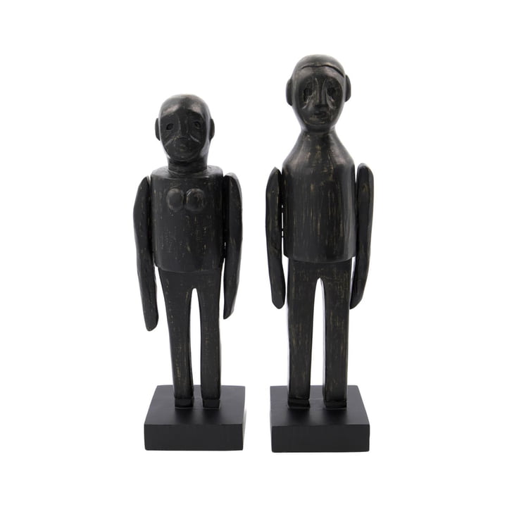 Spouses Paire de sculptures de House Doctor en noir