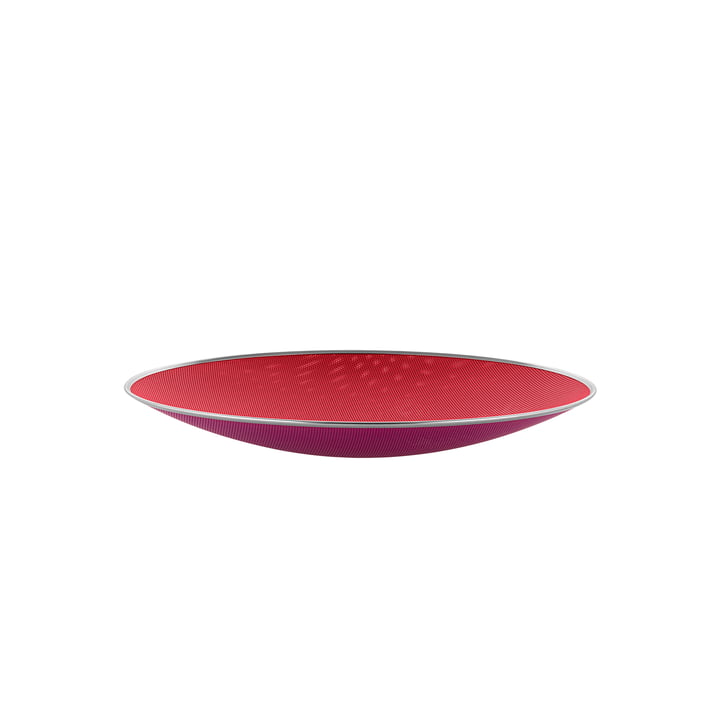 Cohncave Bol de Alessi avec le diamètre Ø 33 cm en couleur rouge