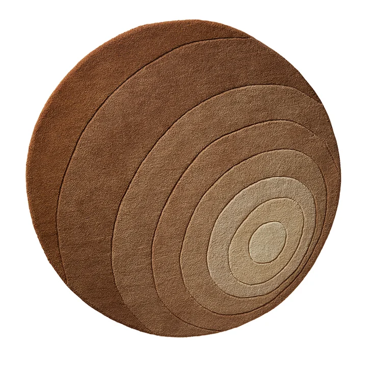 Luna Tapis Ø 120 cm de Verpan en sable foncé