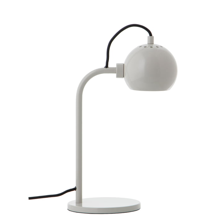 Ball Single Lampe de table, gris clair brillant by Frandsen