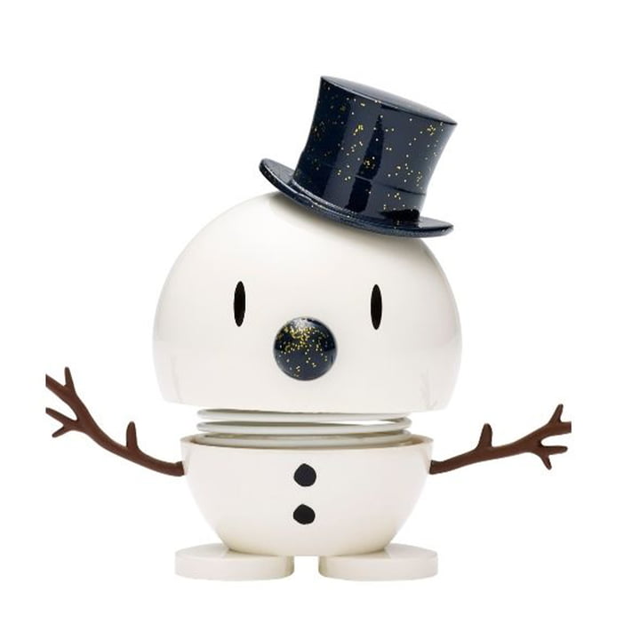 Snowman, medium / blanc / bleu de Hoptimist
