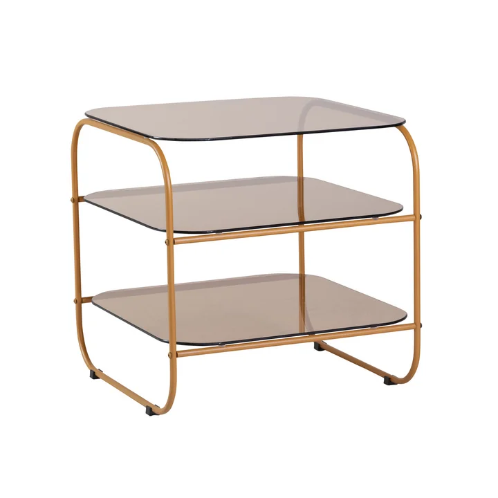 Table d'appoint à 3 niveaux, orange / ambre by Hübsch Interior