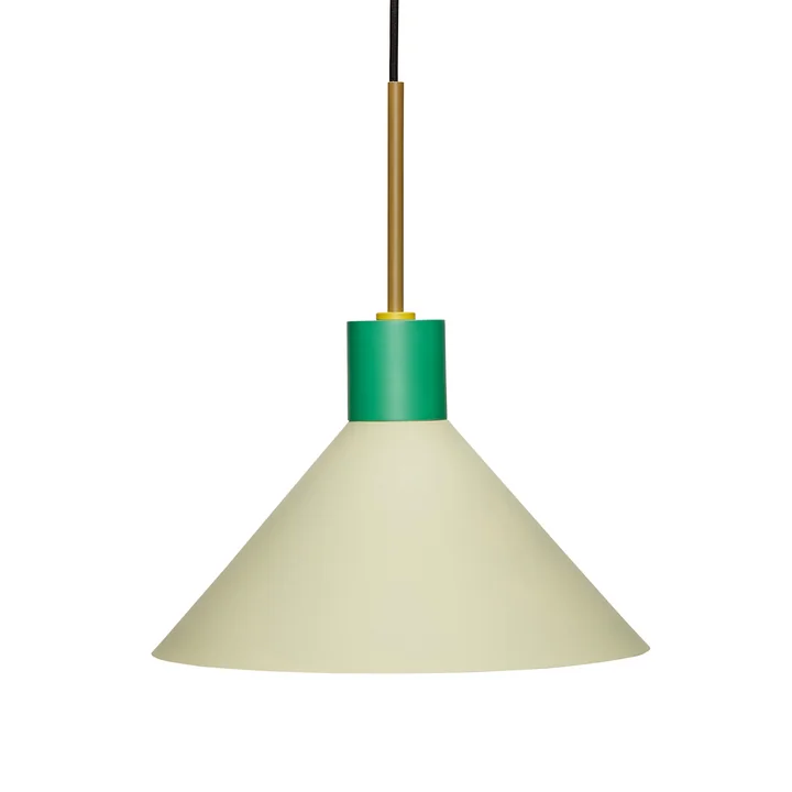 Lampe pendante en métal de Hübsch Interior en vert / brun