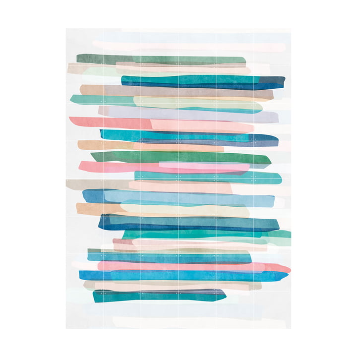 Pastel Stripes Murale réalisée par IXXI