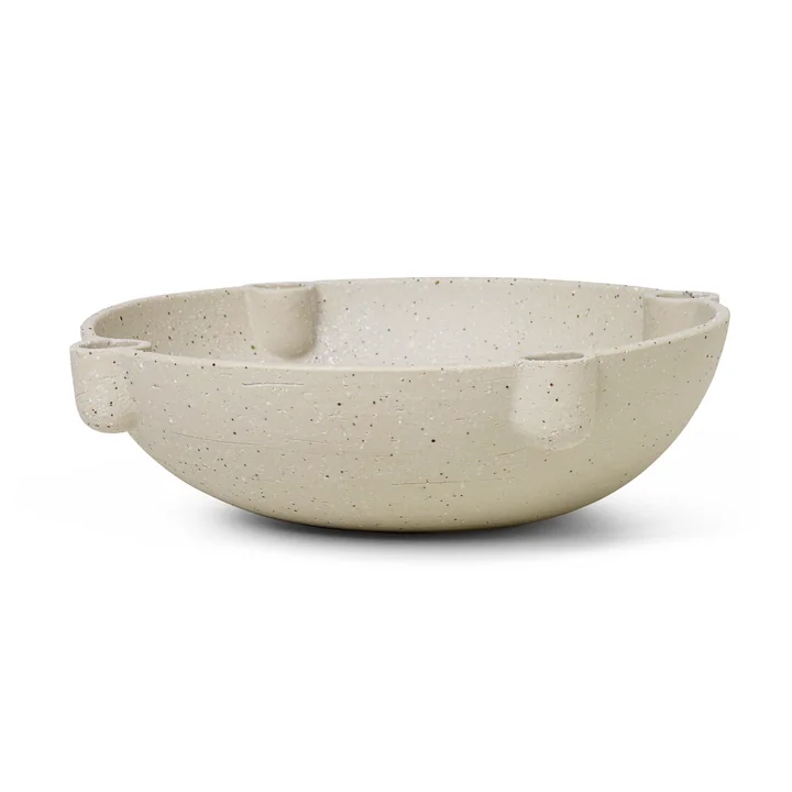 Bougeoir bol, Ø 27 x H 6,8 cm, gris clair par Ferm Living