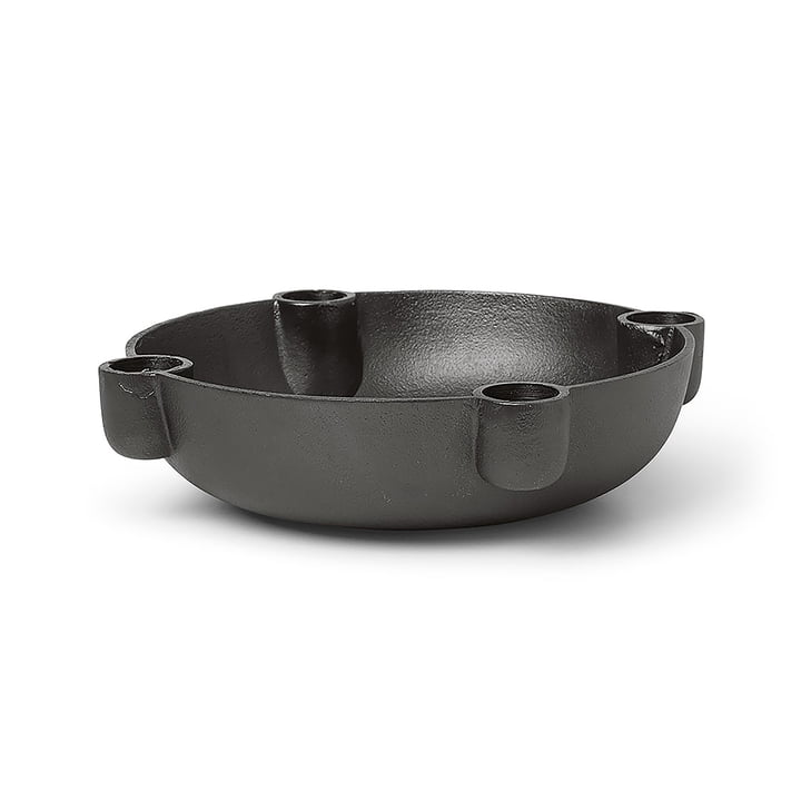 Bowl Bougeoir en aluminium de ferm Living de couleur noire