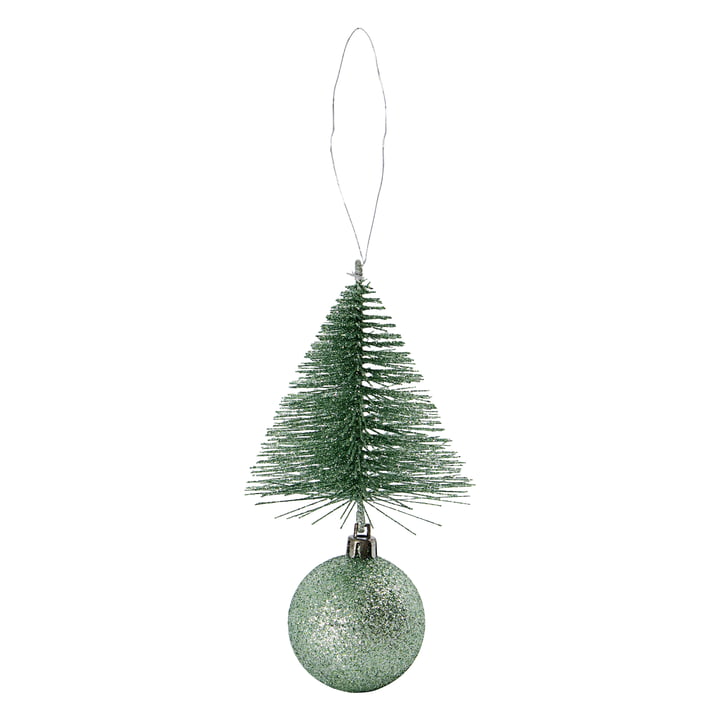 Décoration d'arbre de Noël & boule de House Doctor dans la couleur vert poussiéreux