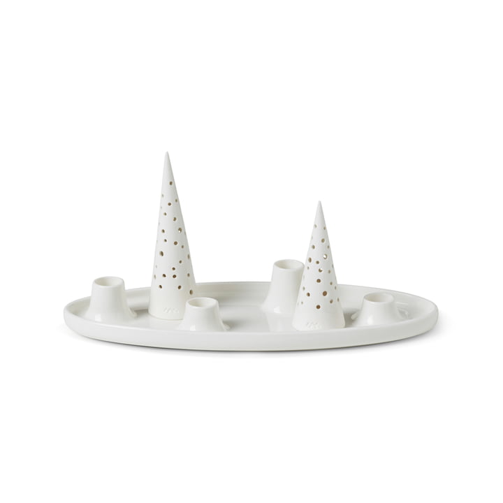 Nobili Porte-bougies de l'Avent de Kähler Design en blanc neige