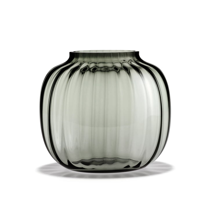 Primula Vase ovale de Holmegaard dans la couleur fumée