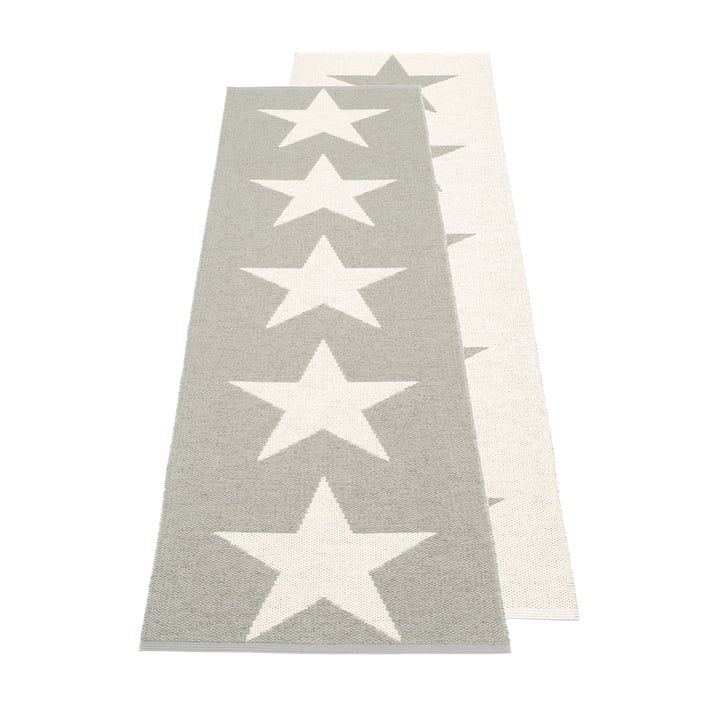 Viggo One Tapis réversible, 70 x 250 cm par Pappelina dans warmgrey / vanilla