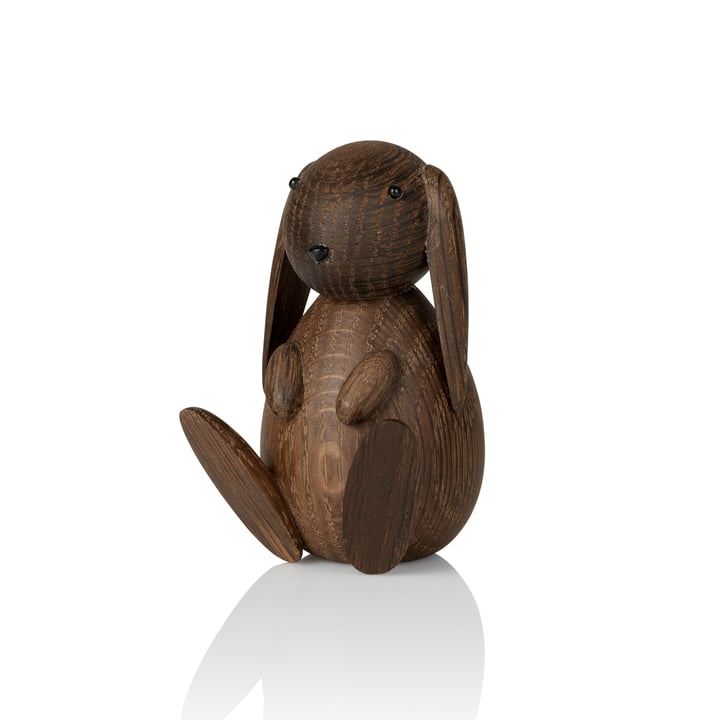 Bunny Figure en bois H 8,5 cm de Lucie Kaas en chêne fumé