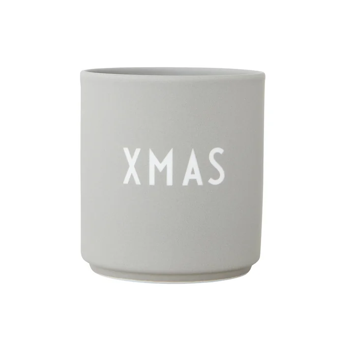 AJ Favourite Tasse en porcelaine de Design Letters en X-Mas / cool gray