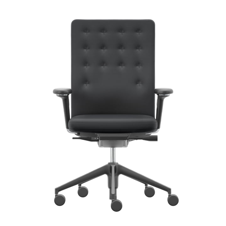 Garniture de fauteuil ID, Volo noir / basic foncé (accoudoirs 2D) de Vitra