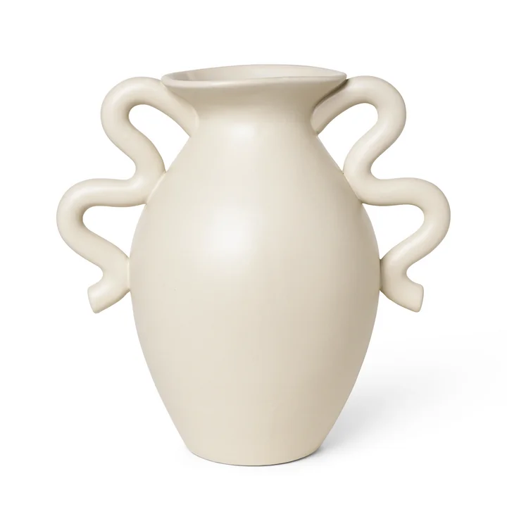 Verso vase à fleurs en crème par Ferm Living