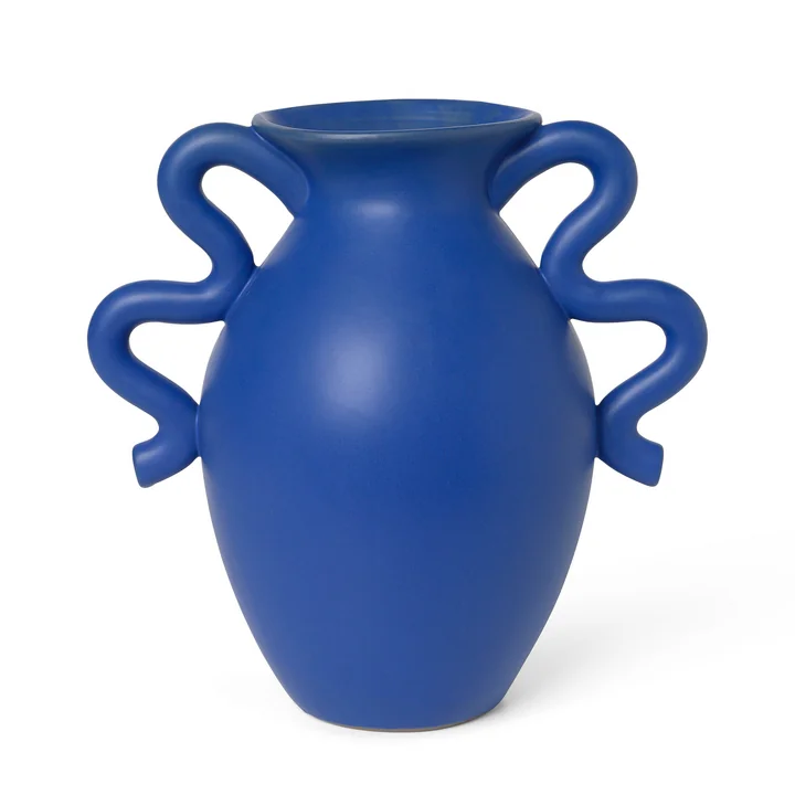 Ferm Living - Verso Vase à fleurs, h 27 cm, bleu