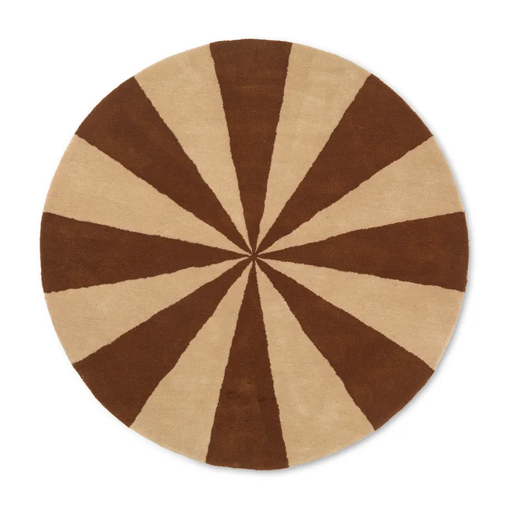 Arch Tapis touffeté de Ferm Living dans le design rouge brique / off-white