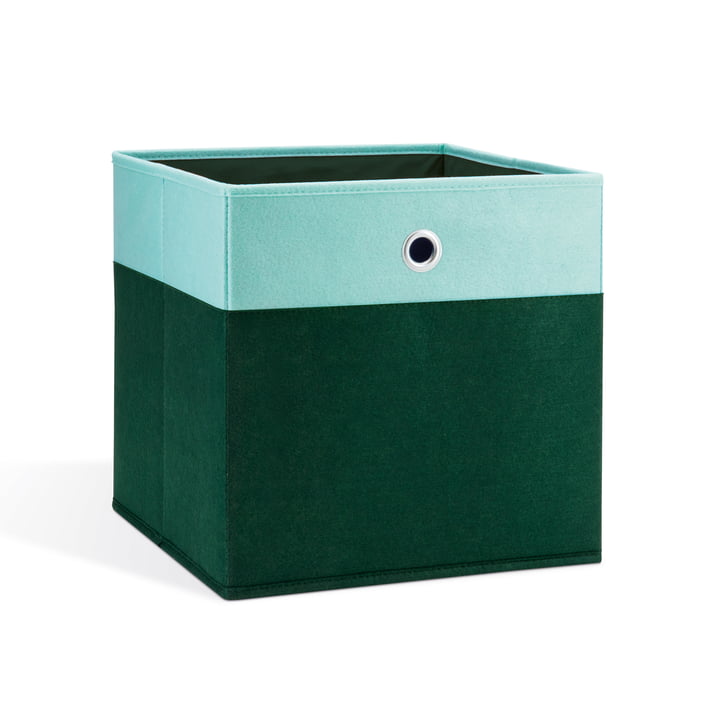 Boîte pliante Fridolin de Remember en bleu / vert