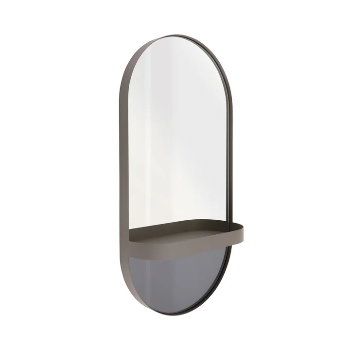 Miroir mural avec étagère de Remember à taupe