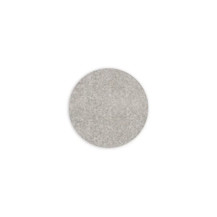 Dessous de verre rond, 5 mm de Hey Sign en Ø 9 cm, chiné clair
