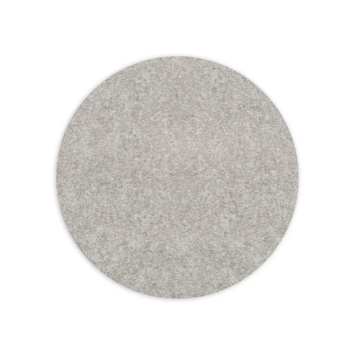 Dessous de verre rond, 5 mm de Hey Sign en Ø 20 cm, chiné clair