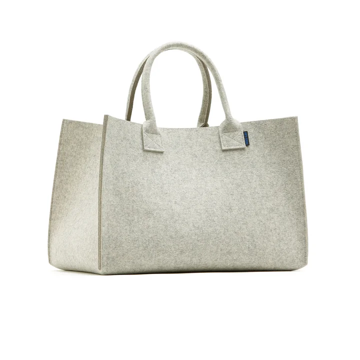Bigi Panier en feutre avec 2 poignées de Hey Sign en marbre