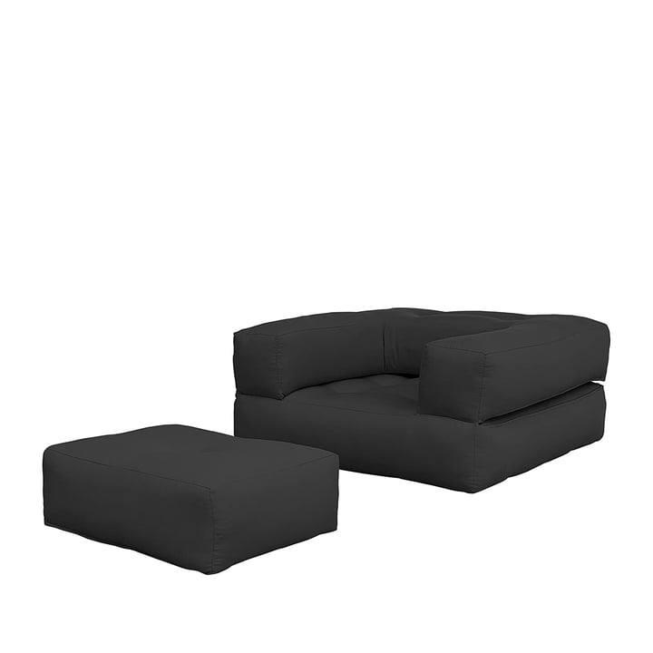 Cube Sleeping chair 90 x 190 cm de Karup Design en gris foncé